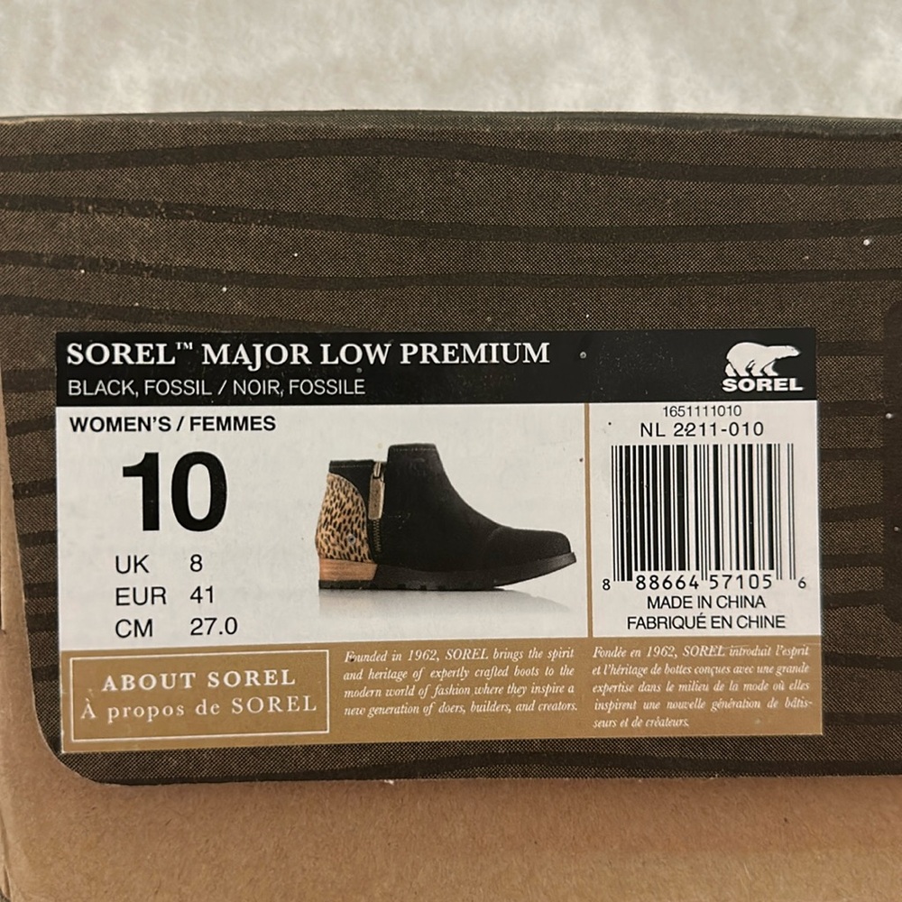 EUC Sorel Women's Black and Brown Ankle Booties - Picture 8 of 8